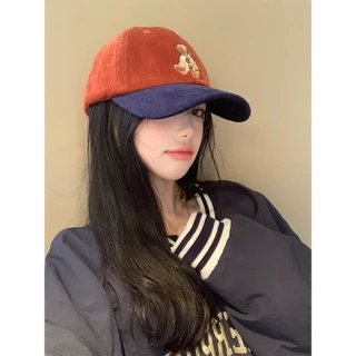 พร้อมส่ง หมวกแก๊ปสไตล์เกาหลี ผ้าลูกฟูก งานปักหมี🐻TEDDY CAP