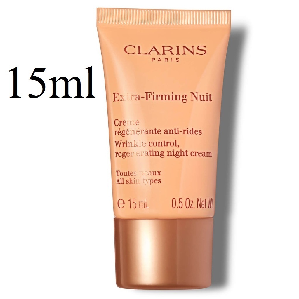 CLARINS Extra-Firming Nuit Wrinkle Control Regenerating NIGHT Silky Cream 15ml หลอดสีส้ม887/978