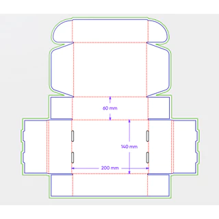 กล่องไปรษณีย์ไดคัทหูช้าง 3 ชั้น (เบอร์ A) ไซซ์ 14x20x6 cm. (เเพค10ใบ)