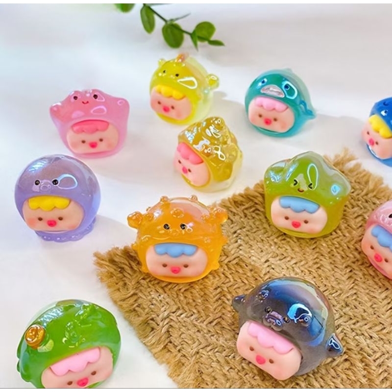 🐡🐠(พร้อมส่งในไทย)🐠🐡เรซิ่นโฮโรแกรม เรืองแสง สัตว์ทะเล