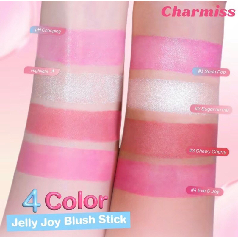 Charmiss Jelly Joy Water Tint Blush Stick  ชาร์มิส เจลลี่จอย วอเตอร์ทิ้นท์ บลัชสติ๊ก บลัชเจล เนื้อเจลลี่ ขนาด 5.5 กรัม - รูปที่ 3