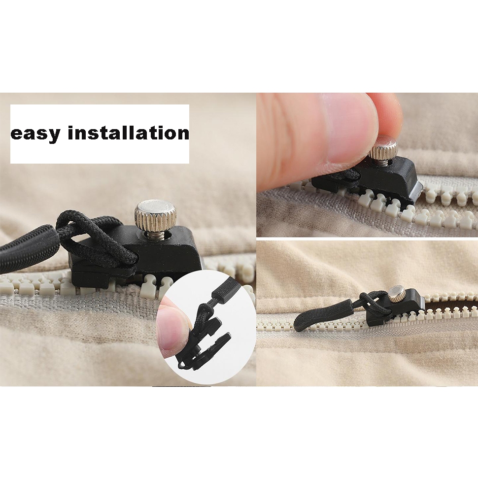 10 ชิ้น ช่างซ่อมซิป 3ขนาดที่แตกต่างกัน โลหะซิปหัวซ่อมชุด ซิปสไลด์ดึงล็อค ถอดเปลี่ยนหัวซิปหัวเข็มขัดไม่ดี - รูปที่ 6