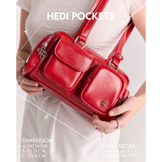 PATH T CHA - (📍พร้อมส่งทุกสี) กระเป๋าสะพายไหล่ HEDI POCKETS COLLECTION
