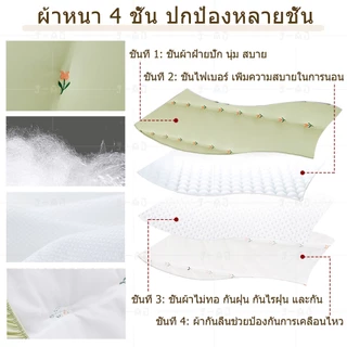 J-MU ผ้าปูที่นอน6ฟุต/5ฟุต/4ฟุต/3.5ฟุต/3ฟุต ชุดเครื่องนอน ผ้าปูที่นอนกันไรฝุ่น ผ้าคลุมเตียงหนา 12 นิ้ว