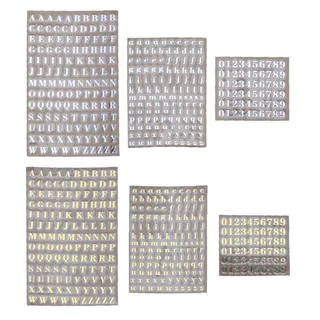 พร้อมส่ง สติกเกอร์ตัวอักษร สีเงินและสีทอง สำหรับงาน DIY