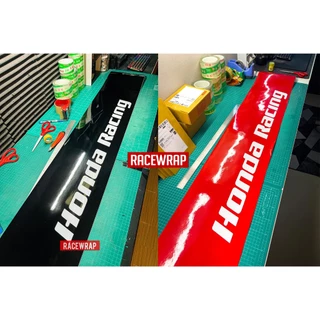 สติกเกอร์คาดหน้า ลาย honda racing ติดได้กับhondaทุกรุ่น สติกเกอร์บังแดด