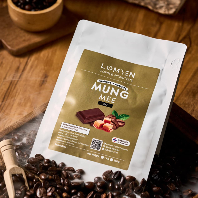 เมล็ดกาแฟ คั่วเข้ม ลมเย็น (มั่งมี)