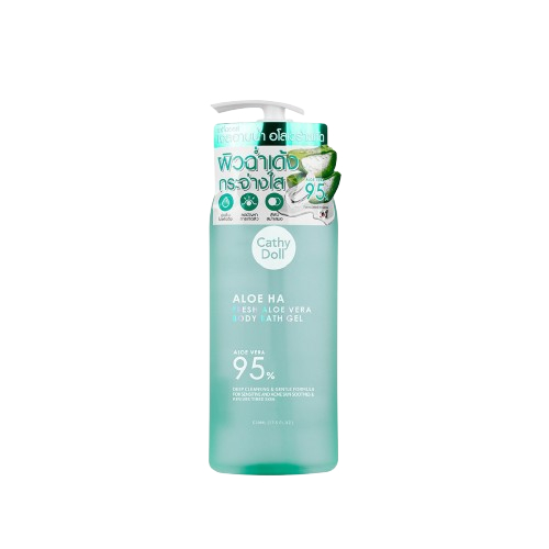 Cathy Doll Aloe Ha Fresh Aloe Vera Body Bath Gel 520มล. อโลฮ่า เฟรชอโลเวร่าบอดี้บาธเจล