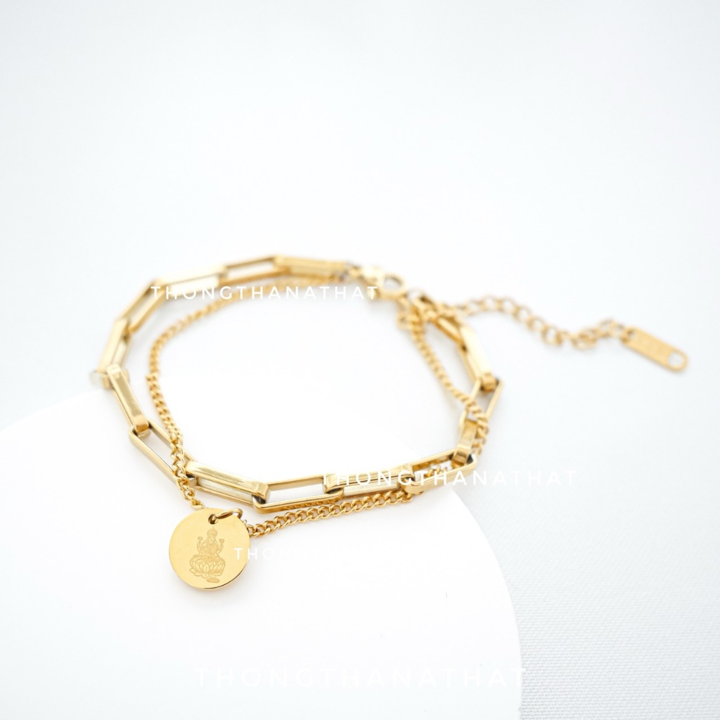 สร้อยข้อมือสายโซ่ สายปรับไซส์ ห้อยพระแม่ลักษมี สร้อยข้อมือห้อยแม่ลักษมี สร้อยข้อมือสแตนเลส แม่ลักษมี Thongthanathat