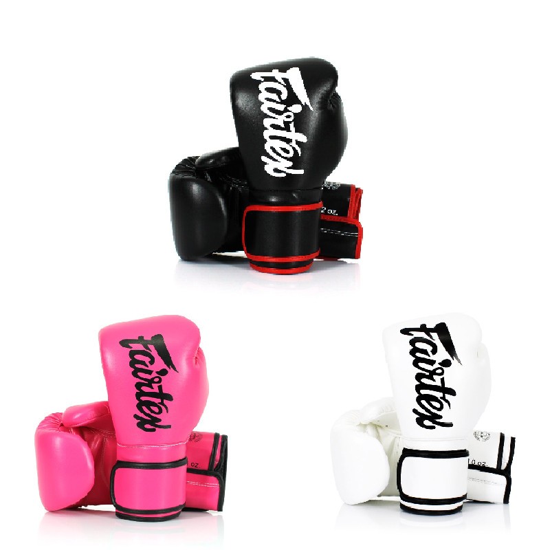 นวมชกมวย Fairtex Boxing Gloves BGV14 Micro Fiber  Black Pink White