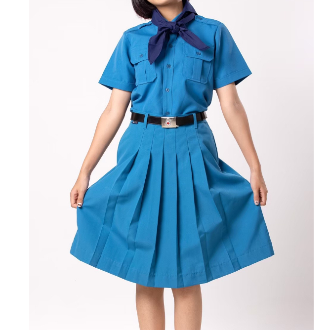 เสื้อยุวกาชาด งานหลุดคิวซี มือ 1 สีปกเข้มกว่าสีตัว ขายแยก เสื้อ-กระโปรง