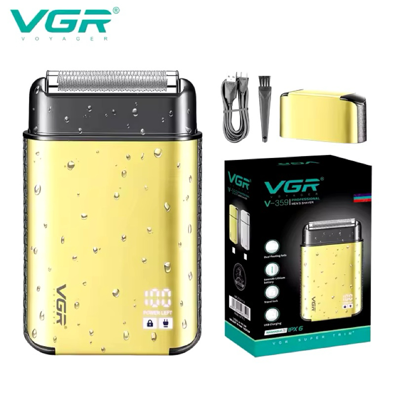 VGR vgr359 เครื่องโกนหนวดไฟฟ้า เครื่องโกนหนวดโกนเครา  มีจอบอกสถานะแบต รุ่นใหม่ พร้อมส่ง