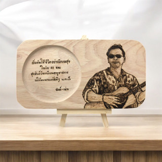 ของขวัญแกะสลักภาพที่รองแก้วไม้แบบญี่ปุ่น ของขวัญชิ้นเดียวในโ…