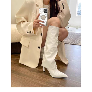 [ส่งด่วนถึงภายใน3ชม.ได้👍] Chole G: V.O.X Long Boots รองเท้าบูทหนังยาวเกาหลีส้นสูง 8.5 cm(SH0148)
