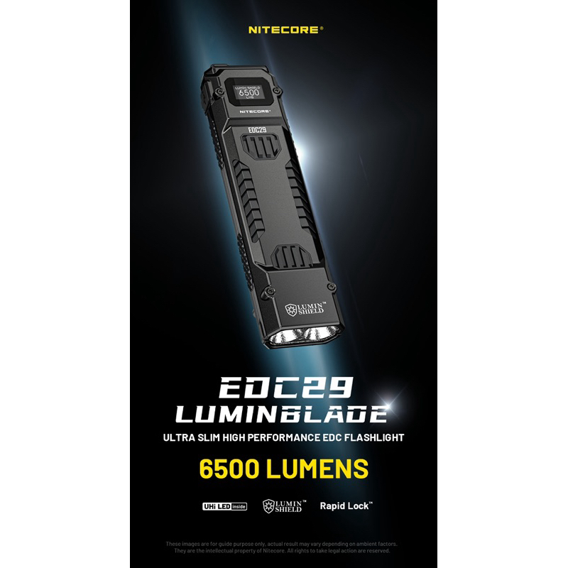 ไฟฉาย Nitecore EDC29 6500 Lumen USB-C Rechargeable Flat EDC Flashlight : สินค้ารับประกัน 1 ปี