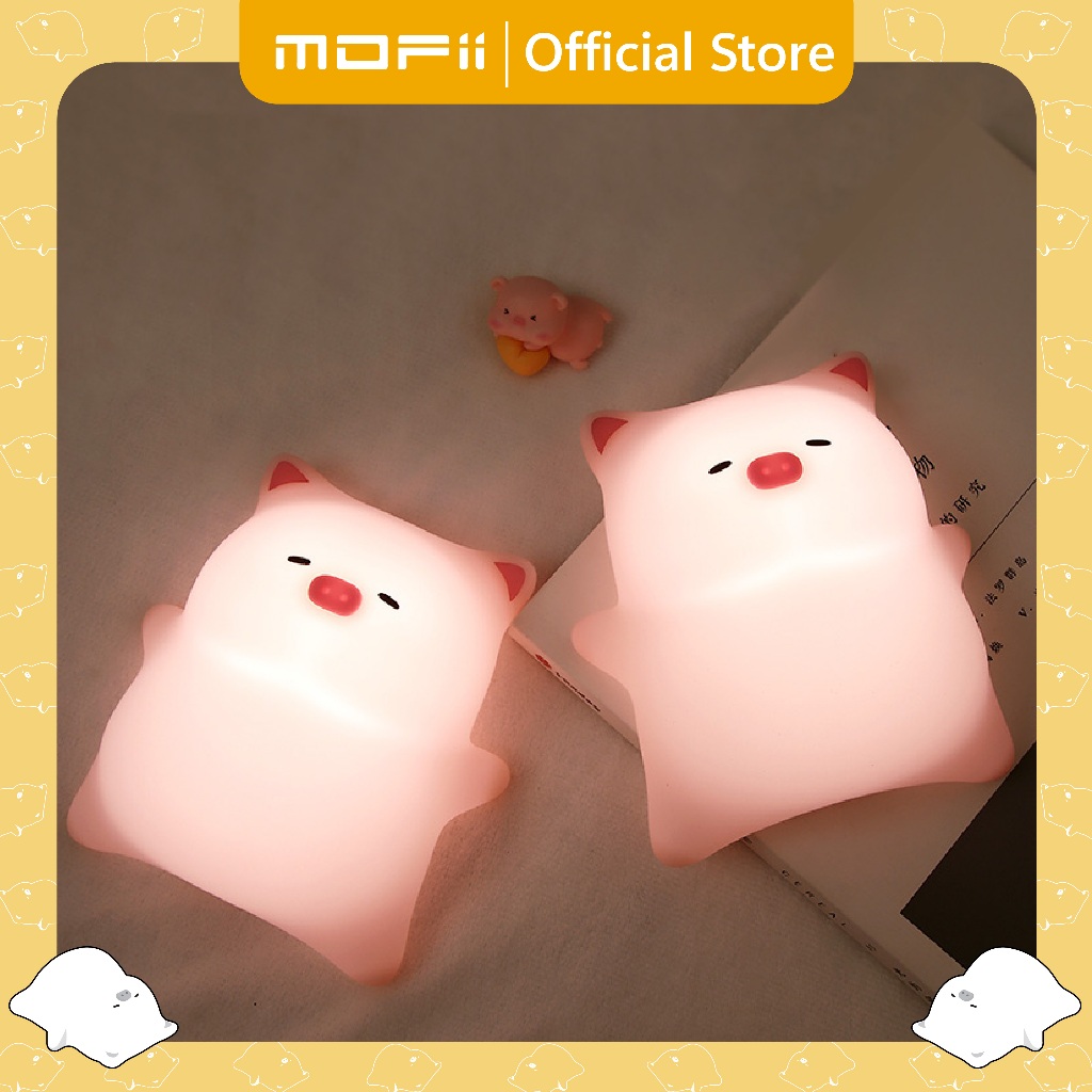 [ของแท้ รับประกันศูนย์ไทย]MOFii โคมไฟน่ารัก LYING PIG หมูอ้วนนอนพุงป่อง ปรับระดับแสงและตั้งเวลาได้