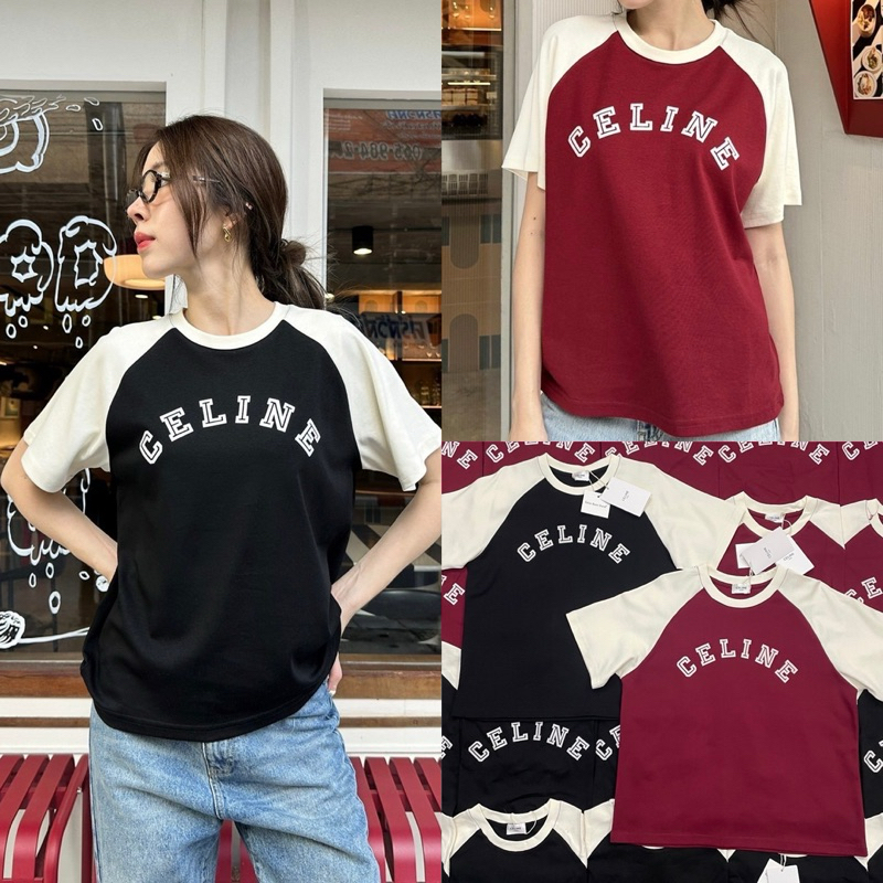 CLN Sport t-shirts” เสื้อยืดแขนสั้น คอลใหม่ รุ่นนี้น่ารักมากๆค่าา ดีเทลทูโทนที่แขนเสื้อทั้งหน้าหลัง ผ้ายืดหยุ่น