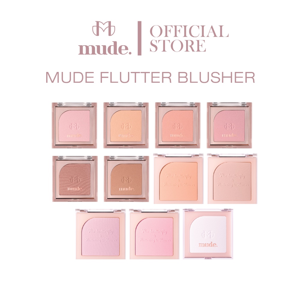 [SALEอ่านรายละเอียดก่อนสั่ง] MUDE FLUTTER BLUSHER 5 G. ( บลัชออน )
