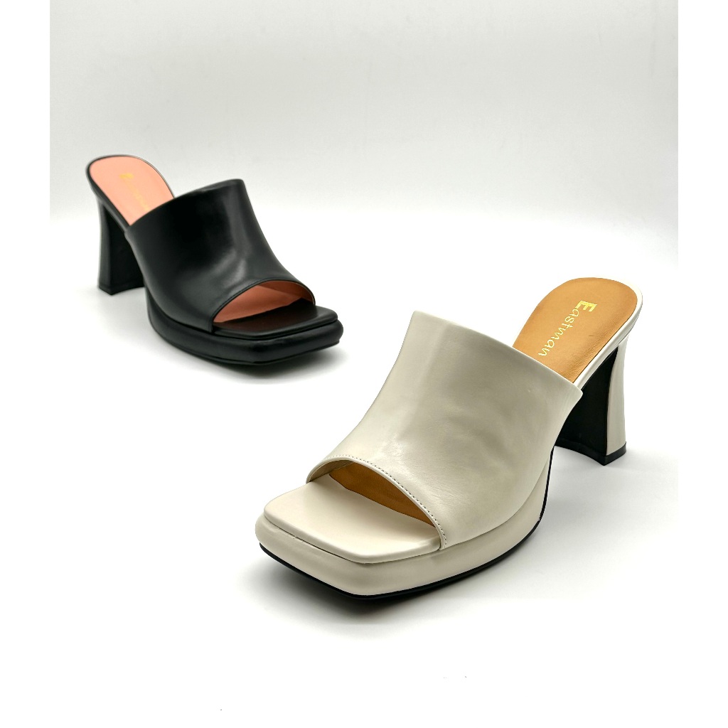 Eastman Stylish Heel Sandals, Cream/Black