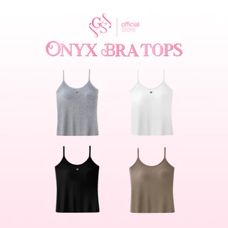 GOSLIM เสื้อสายเดี่ยว พร้อมบราในตัว SIMPLE BRA TOPS รุ่น ONYX BRA TOPS ผ้านุ่ม กระชับเนื้อด้านข้าง