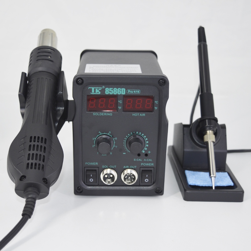 2-in-1 8586Dpro Desoldering Station Welding เครื่องมือซ่อมหัวแร้งไฟฟ้าควบคุมอุณหภูมิ