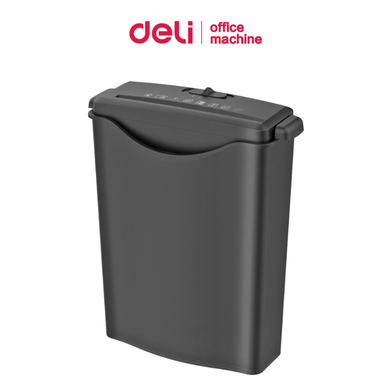 Deli เครื่องย่อยเอกสาร เครื่องทำลายเอกสาร A4 ต่อเนื่อง 6 แผ่น ความจุ 10L ขนาดเล็ก ประหยัดพื้นที่ Paper Shredder