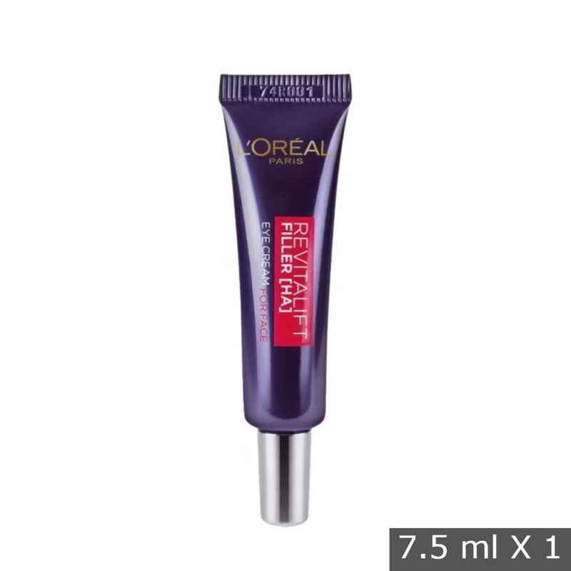 LOreal Paris Revitalift Filler (HA) Eye Cream For Face 7.5ml. ลอรีอัล ปารีส รีไวทัลลิฟท์ ฟิลเลอร์ (เอชเอ) อายครีม