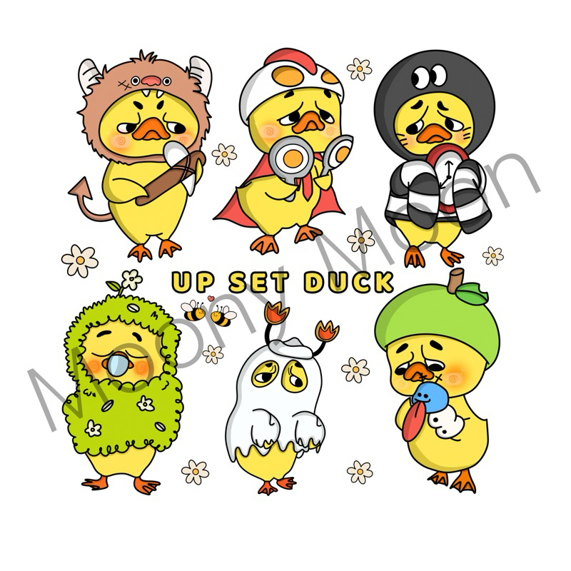 ตัวรีดติดเสื้อ สติกเกอร์รีดติดเสื้อ upsetduck v.3