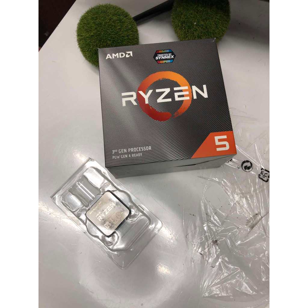 CPU (ซีพียู) AMD RYZEN 5 3600 / 3600x  3.6 GHz (SOCKET AM4) สินค้าใช้งานแล้ว พร้อมพัดลมและชิลิโคน