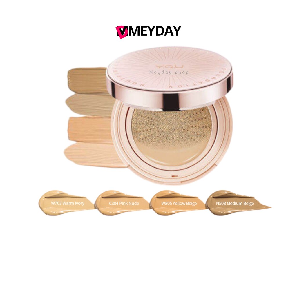 Y.O.U (REFILL) รีฟิล คุชชั่น NoutriWear+ Flawless Cushion Foundation ขนาด 11 กรัม You วาย.โอ.ยู