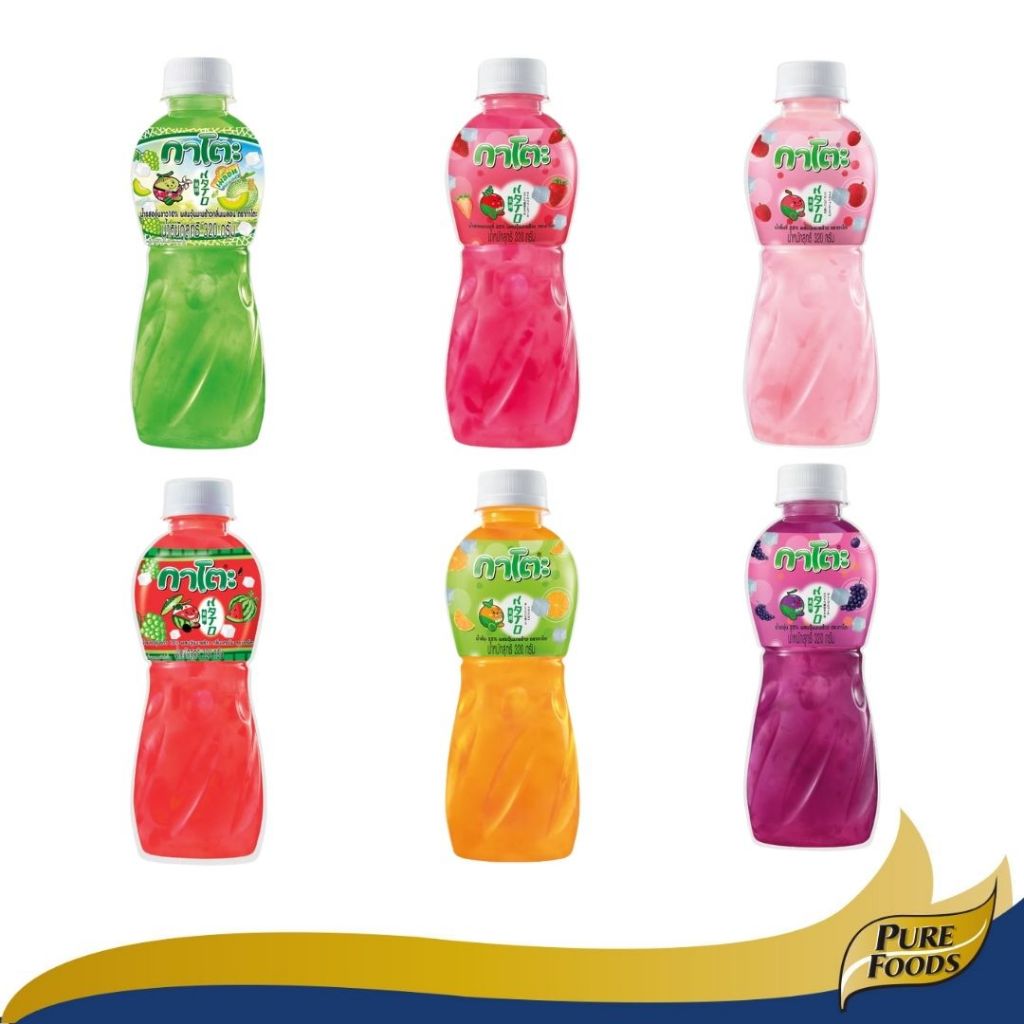 น้ำผลไม้ผสมวุ้นมะพร้าว กาโตะ 1X24 ขวด (1ขวด 320กรัม) มีหลายตัวเลือก รสชาติ น้ำผลไม้ กาโตะ Kato