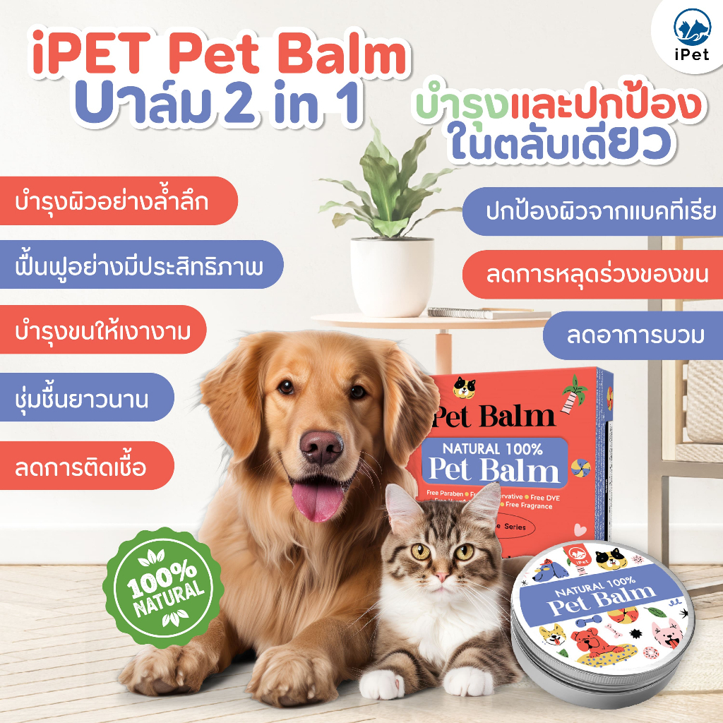 ครีมข้อศอกหมา/แมว บาล์มสุนัขและแมว ลดปัญหา ข้อศอกด้าน อุ้งเท้าแตก จมูกด้าน อาการคัน 15 กรัม