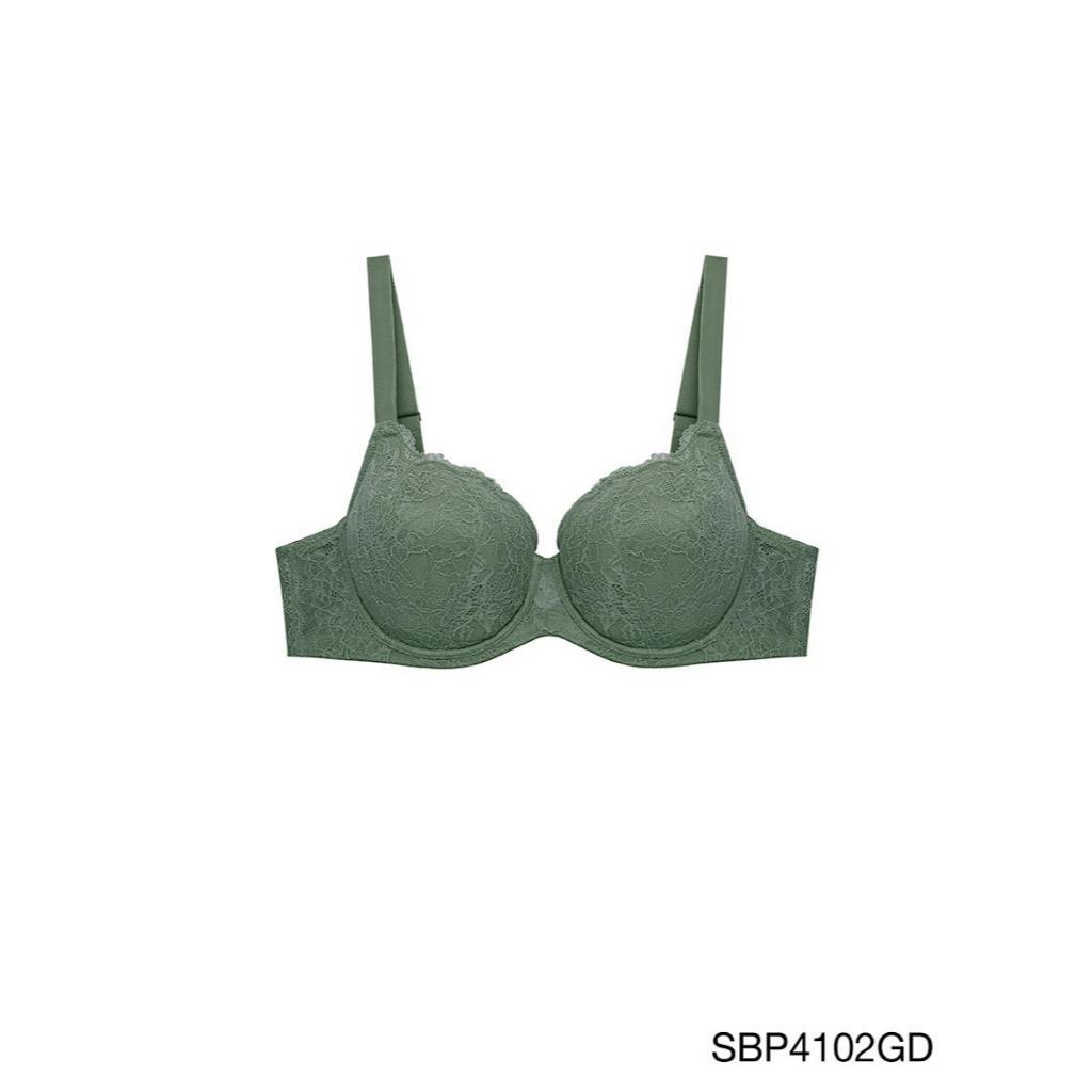 SABINA เสื้อชั้นในPlus size มีโครง รุ่น PERSONAL รหัส SBP4101/4102 ฟองบางแต่งลูกไม้หน้าเต้า