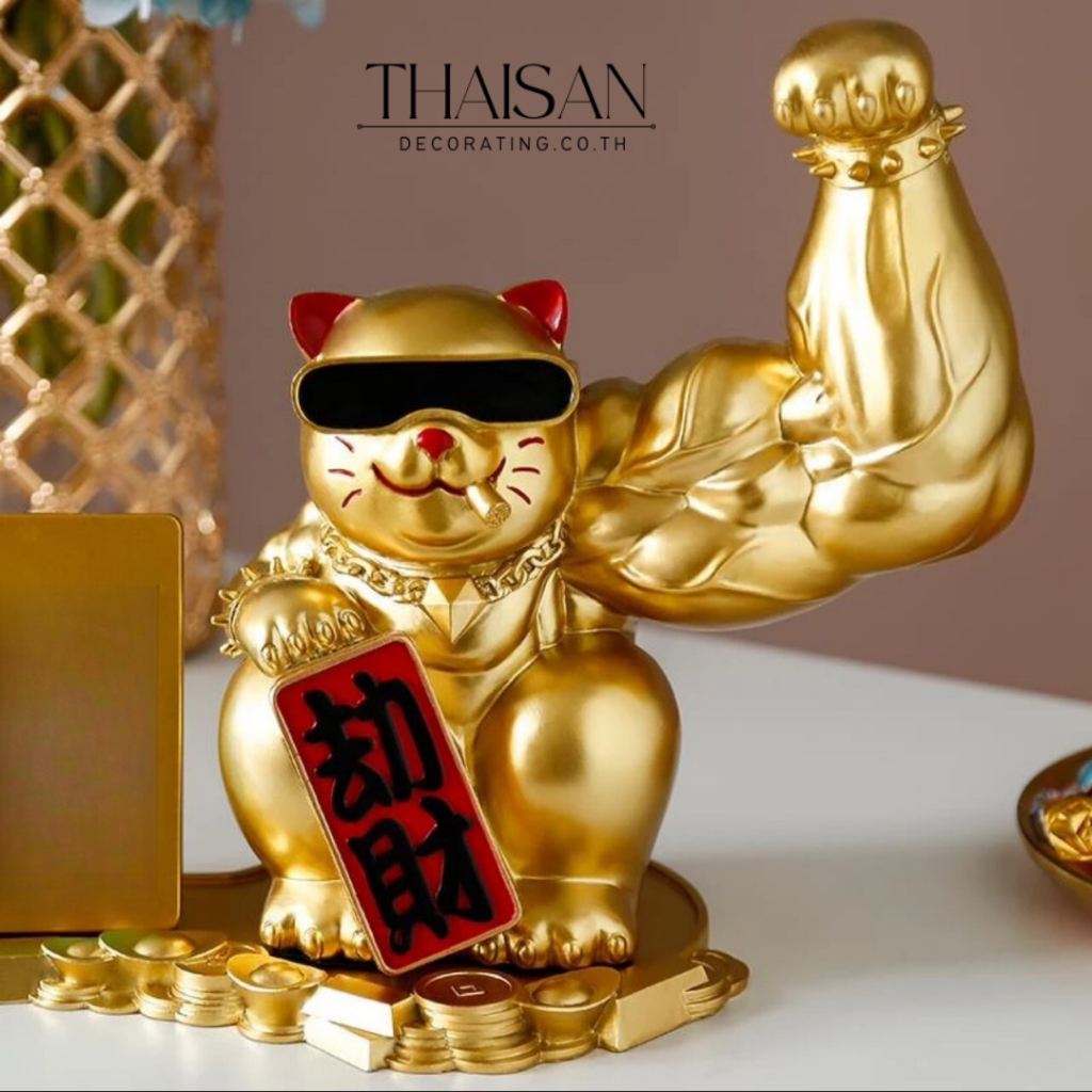 【ฺBANGKOK】LUCKY CAT  24CM-32CM READY-DELIVERY BIG CAT เสริมสิริมงคล แมวกวักนำโชคลาภเงินทองค้าขายร่ำรวย