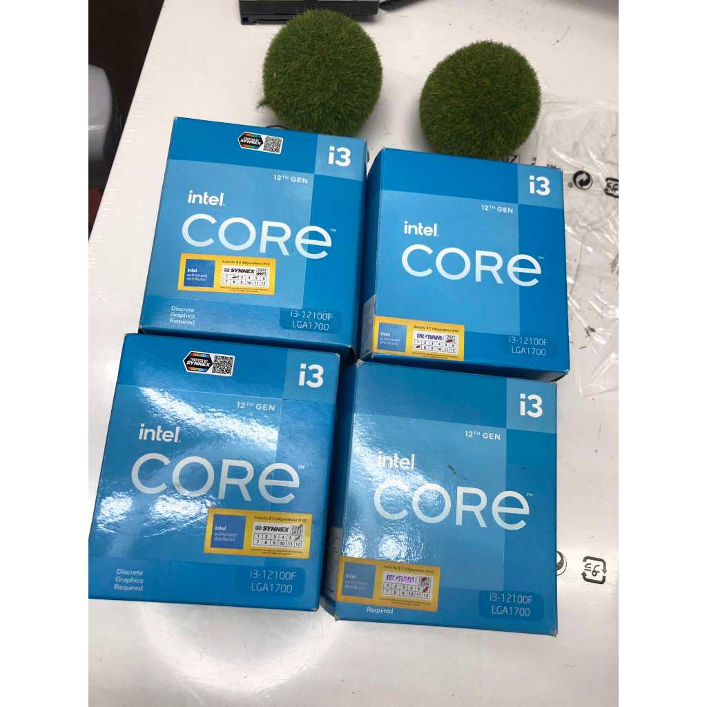 CPU  INTEL CORE I3-12100F ครบกล่องพร้อมใช้งาน ฟรีชิลิโคน ราคาประหยัด มี5ตัวเลือก