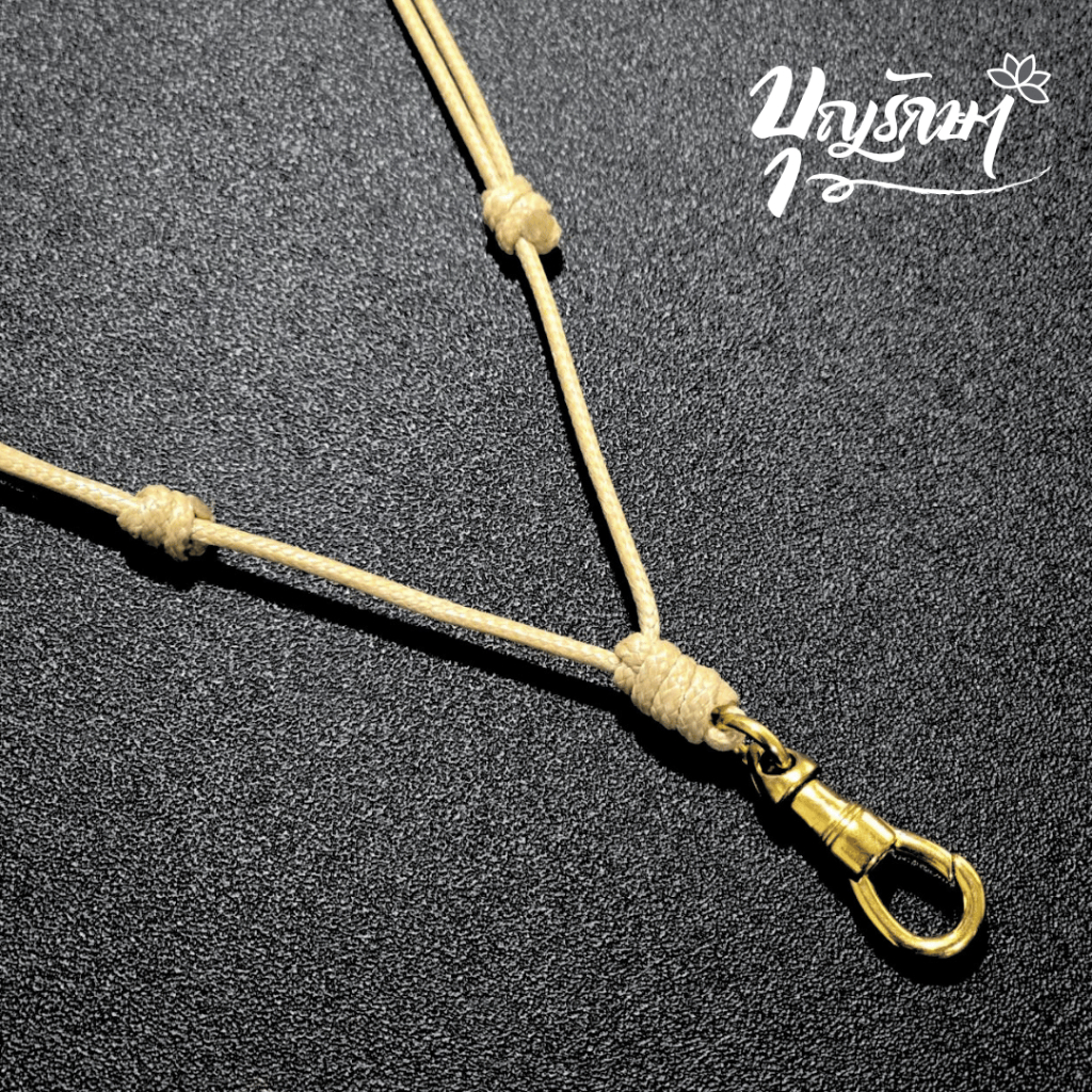 P120 สร้อยพระเชือกถัก รุ่นCLF เชือกเงา 1.5 มิล/2 มิล  สายปรับสั้นยาวได้ ห่วง/ก้ามปู/ก้ามปูสปริงพุก