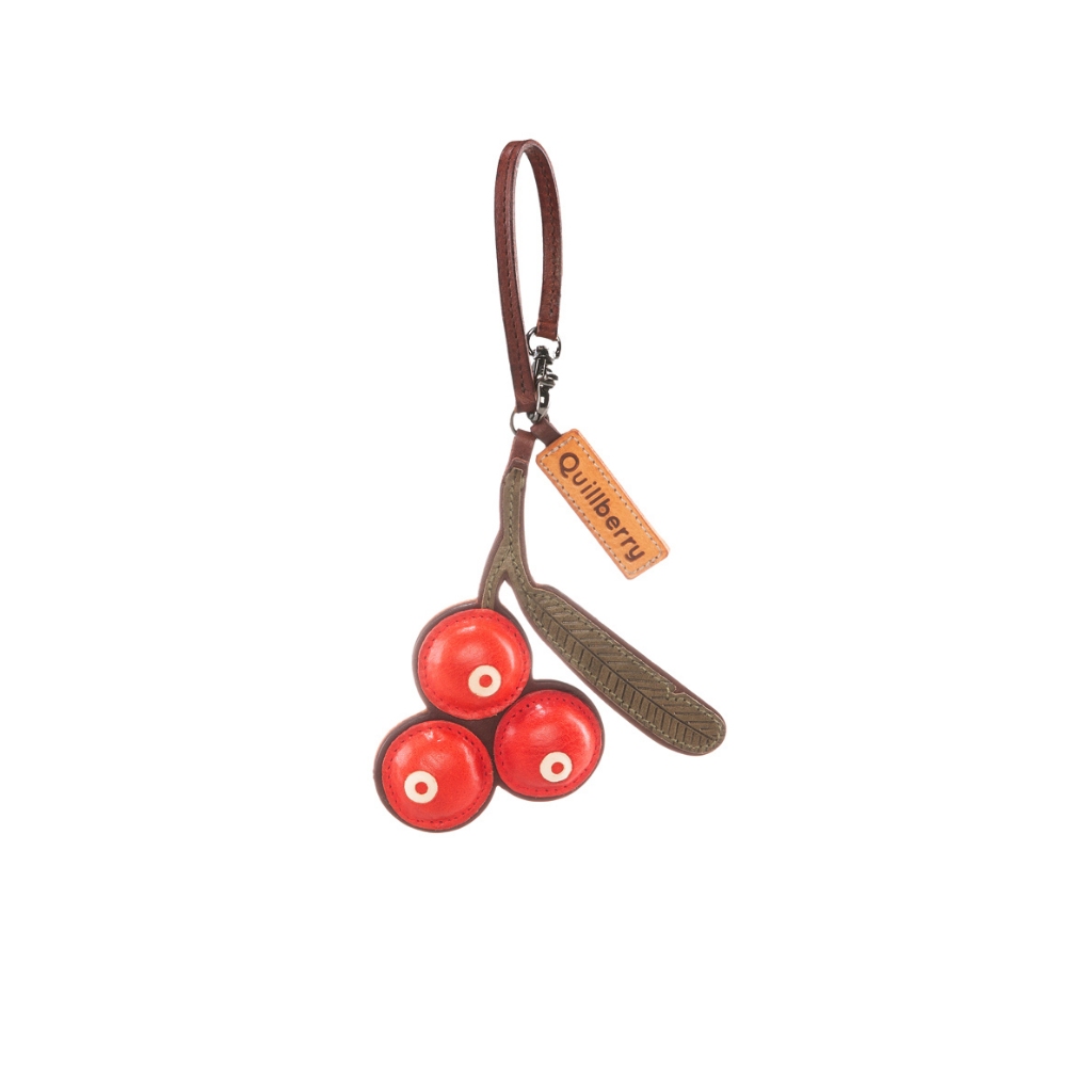 QUILLBERRY Fruit Charm ที่ห้อยกระเป๋า พวงกุญแจหนังวัวแท้ 100%