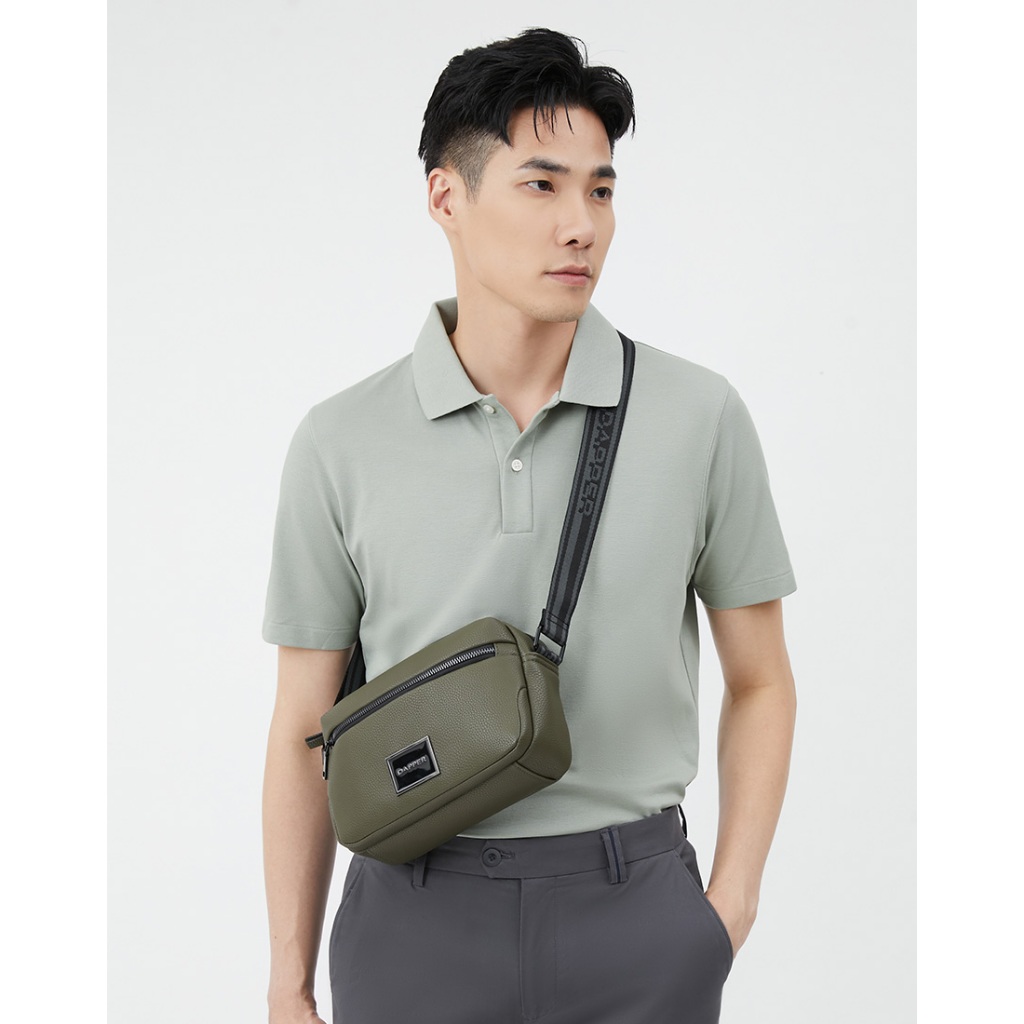 DAPPER กระเป๋าสะพายข้าง Everyday Zipper Crossbody Bag สีเขียว (BM5/OL/1246SF)