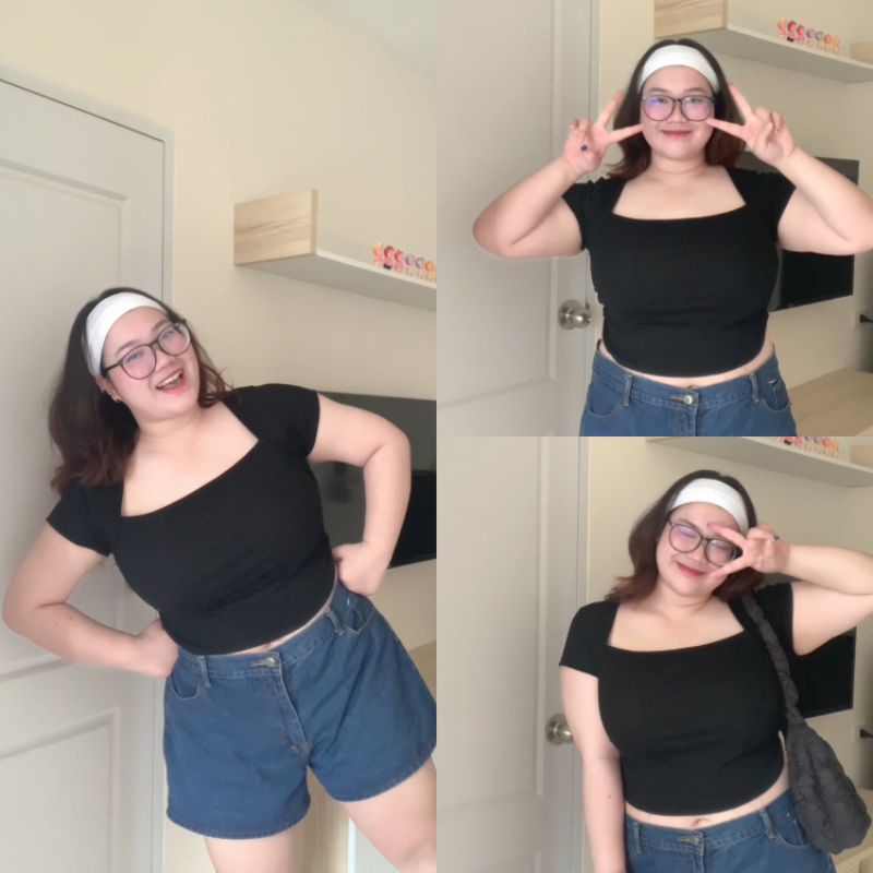 HPS เสื้อผ้ายูนิโคล่ คอเหลี่ยม อก 40-50" นิ้ว