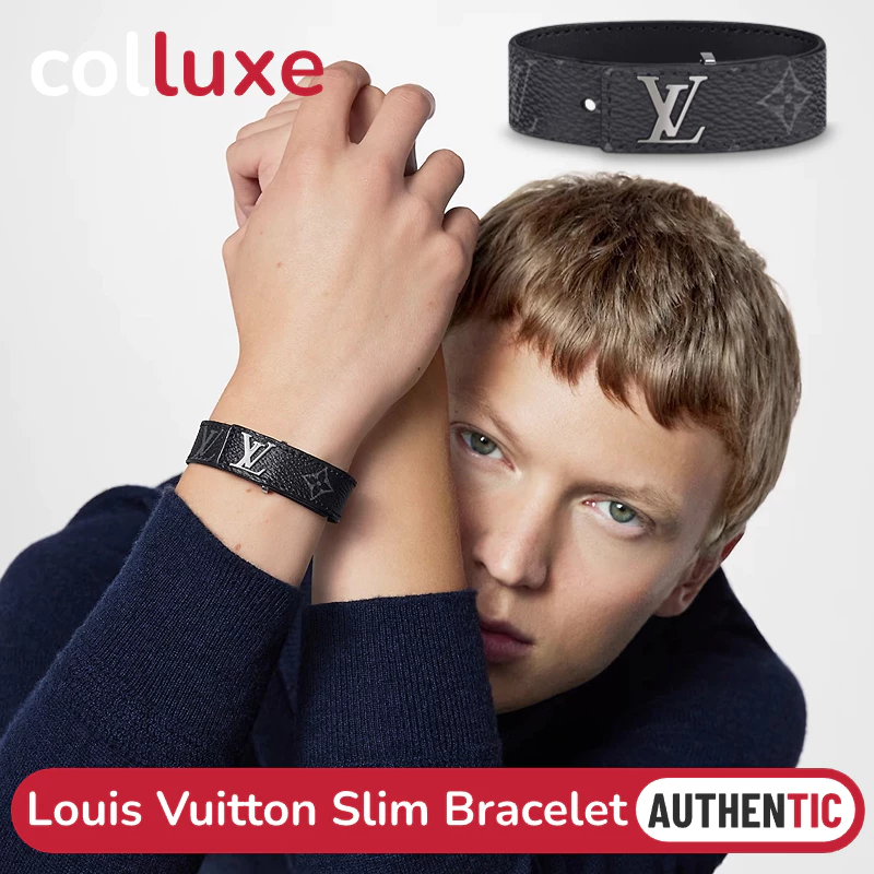 หลุยส์วิตตอง Louis Vuitton กำไลข้อมือ LV Slim Bracelet สร้อยข้อมือ