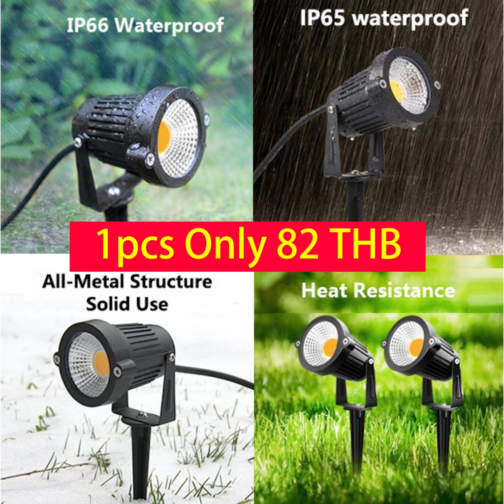 【Ready Stock】10pcs ใหม่ โคมไฟสปอร์ตไลท์ LED COB 220V AC12V 9W กันน้ํา สําหรับตกแต่งสวน สนามหญ้า กลางแจ้ง ประหยัดพลังงาน