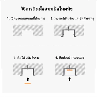 2ม2ม2ม ledอลูมิเนียมรางไฟ รรางไฟเส้น led 100%วัสดุโลหะผสมอลูมิเนียม ติดลอย(U) เข้ามุม(V) รางอลูมิเนียม LED รางไฟริบบิ้น