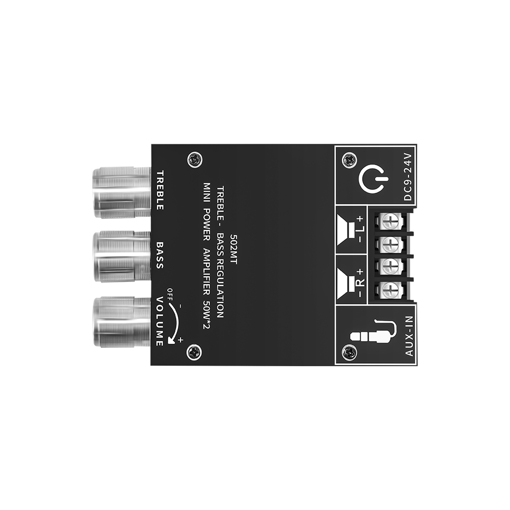 ZK-HT21 แอมป์บลูทูธ แอมป์จิ๋ว เครื่องขยายเสียง Aux Bluetooth5.0 สเตอริโอเครื่องขยายเสียงบอร์ด 2.1ช่อง 160W * 2 + 220W
