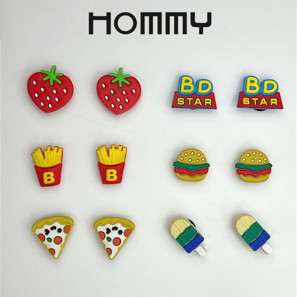 (1ชุด) HOMMY Jibbitz ตัวการ์ตูนติดรองเท้าหัวโต รองเท้าแฟชั่น ตัวติดซิลิโคน มีหลายแบบให้เลือก JB