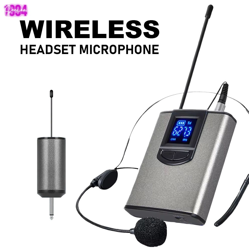 HRUEDA WIRELESS HEADSET MICROPHONE ไมโครโฟนไร้สายพร้อมตัวรับส่งสัญญาณ