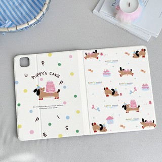 💥พร้อมส่ง💥case iPad Air7 Air8 ที่ใส่ปากกา เค้กลูกสุนัข เคสไอแพด gen12 gen11 pro11 2024 Gen10 Air6 13
