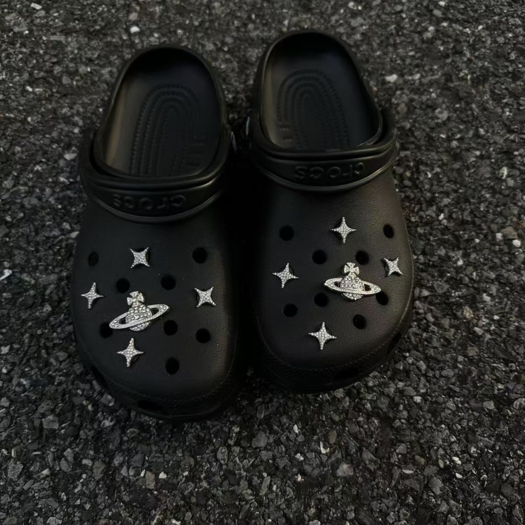 ใหม่ Jibbitz หลุมรองเท้า DIY สตาร์ รองเท้า ดอกไม้ croอุปกรณ์เสริมสามมิติ - รูปที่ 5