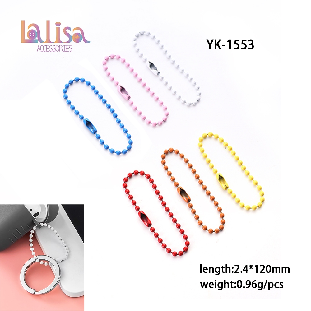 โซ่ไข่ปลา โซ่พวงกุญแจ สีพาสเทลสวยงาม โซ่พวง  set 10 เส้น iron chain (E-3-M,YK-1553)