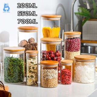 โหลแก้ว โถพาสต้า ขวดโหลสูญญากาศ 3ขนาด ฝากันความชื้นเป็นไม้ไผ…