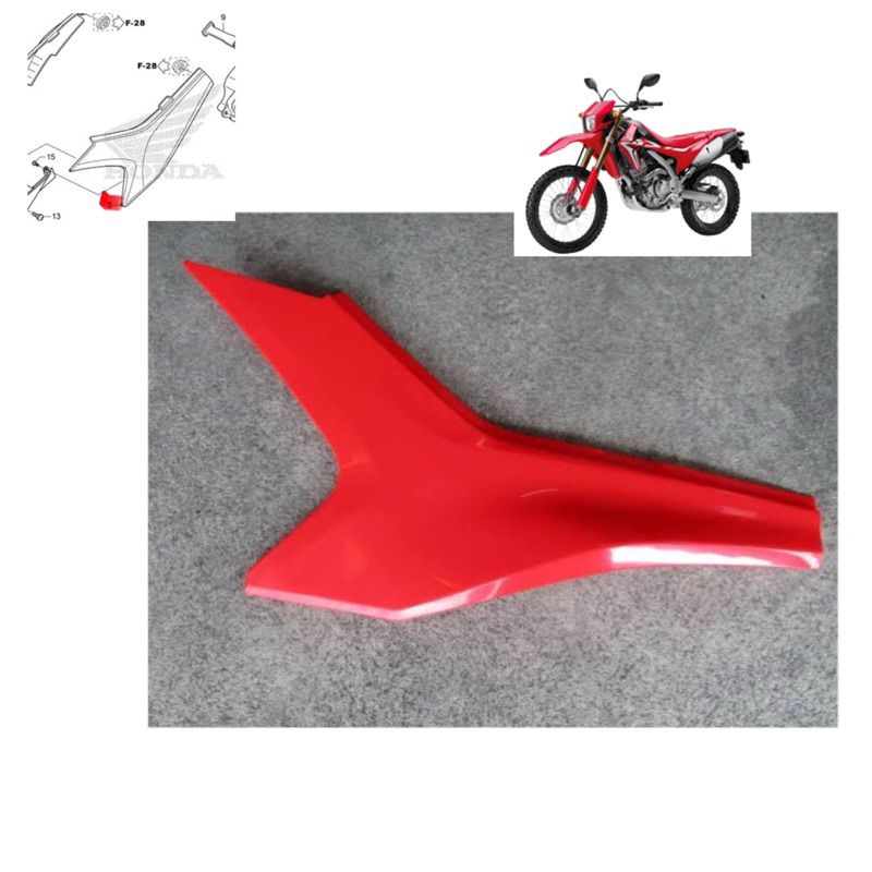 ฝาครอบข้าง Honda CRF 250 L M ด้านซ้ายสีแดง แท้ศูนย์